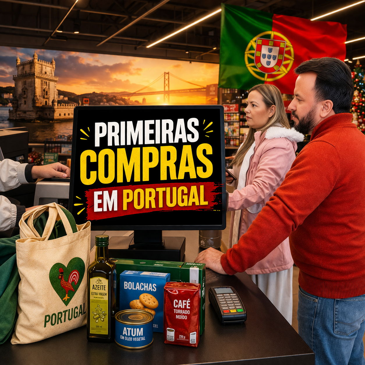 Primeiras compras  em  portugal